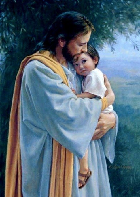 Иисус с девочкой - дети, иисус - оригинал