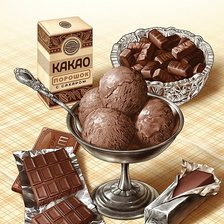 Схема вышивки «Шоколадное мороженое»