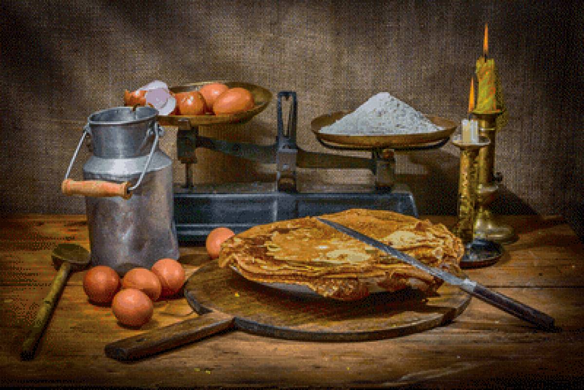 Блины - свечи, блины, натюрморт - предпросмотр