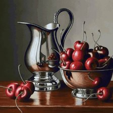 Схема вышивки «Jarra de platas con cuenco de picotas»