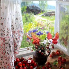 Схема вышивки «в деревне»