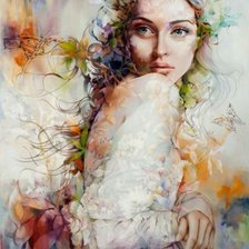 Схема вышивки «девушка  мечта»