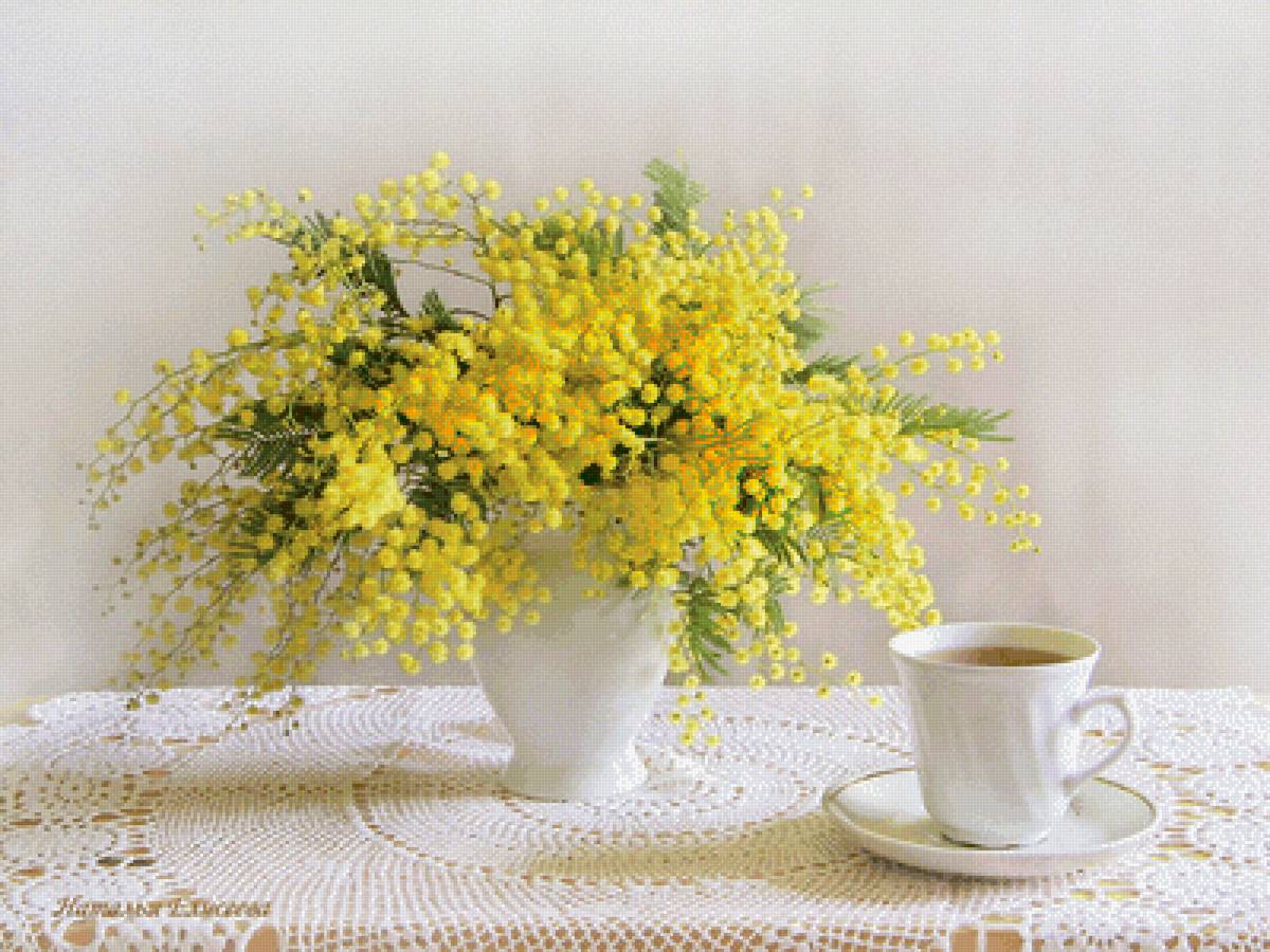 Мимоза - мимоза, натюрморт, весна, цветы, букет - предпросмотр