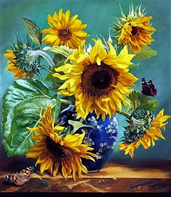Подсолнухи - цветы - оригинал