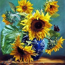 Схема вышивки «Подсолнухи»