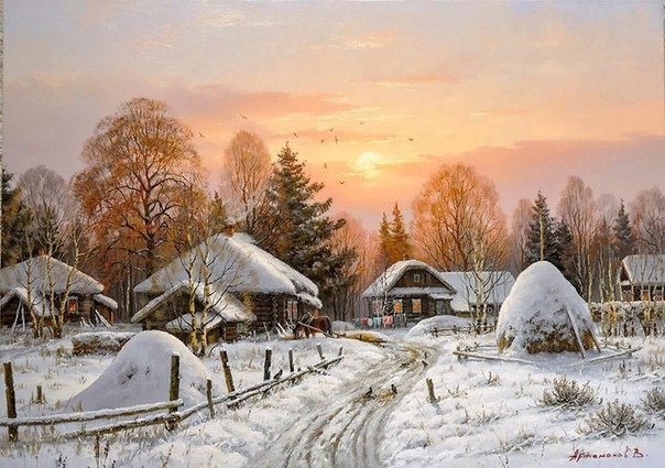 деревенский пейзаж - оригинал