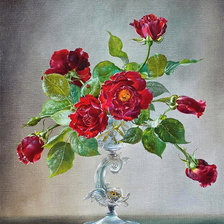 Схема вышивки «Красные розы - Сесил Кеннеди»