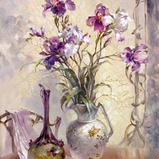 Схема вышивки «Римма Вьюгова-ирисы»