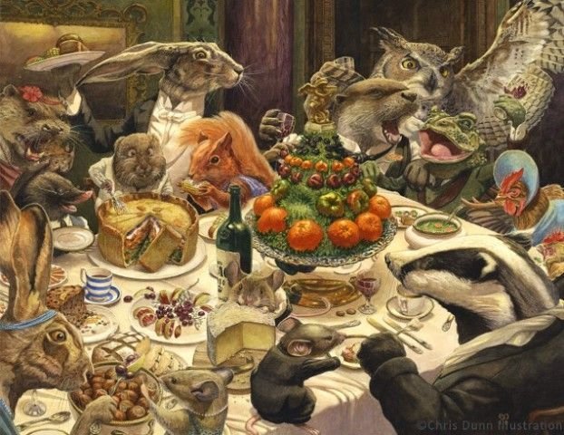 КРИС ДАНН. ЗВЕРИНЫЙ БАНКЕТ - животные - оригинал