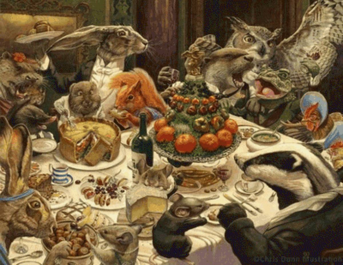 КРИС ДАНН. ЗВЕРИНЫЙ БАНКЕТ - животные - предпросмотр