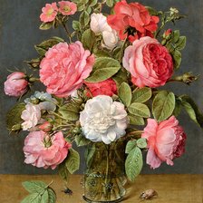 Схема вышивки «Якоб Ван Хюльсдонк. Букет роз.»