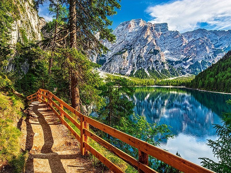 Пейзаж с блендами - озеро, горы, природа, пейзаж - оригинал