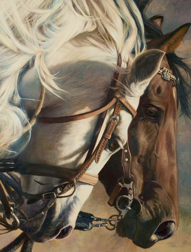 верность - животные, лошадь, конь, картина - оригинал