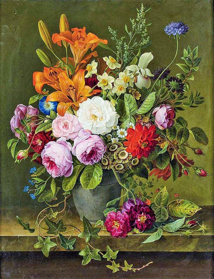 Цветы. Корнелис Ван Спаендонк - букет, корнелис ван спаендонк - оригинал