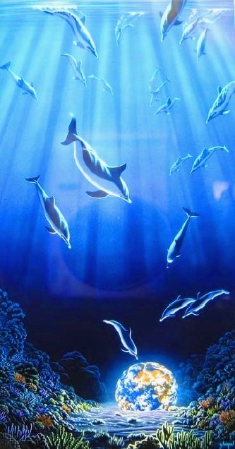 Затонувшие сокровища - дельфины, океан, море, природа - оригинал