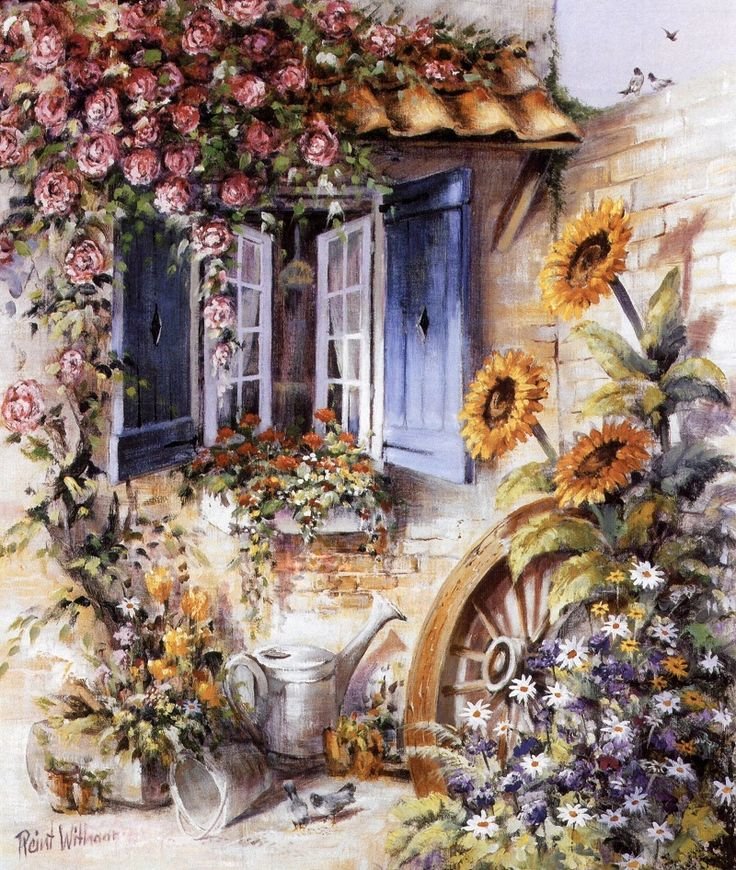 Прованс - улица, прованс, лето, пейзаж - оригинал