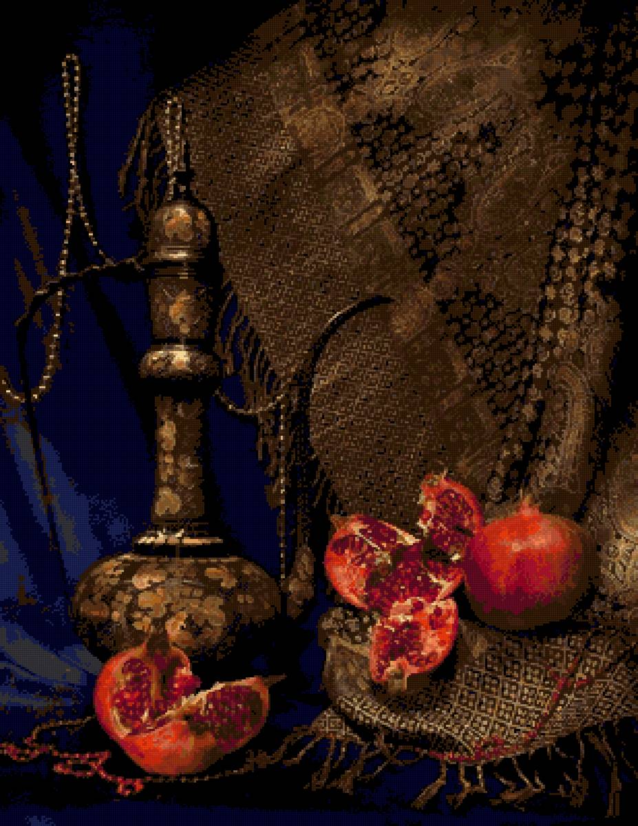 кувшин с гранатами - предпросмотр