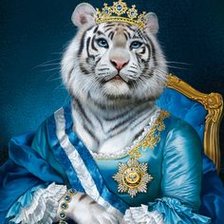 Оригинал схемы вышивки «королева тигрица» (№2529584)