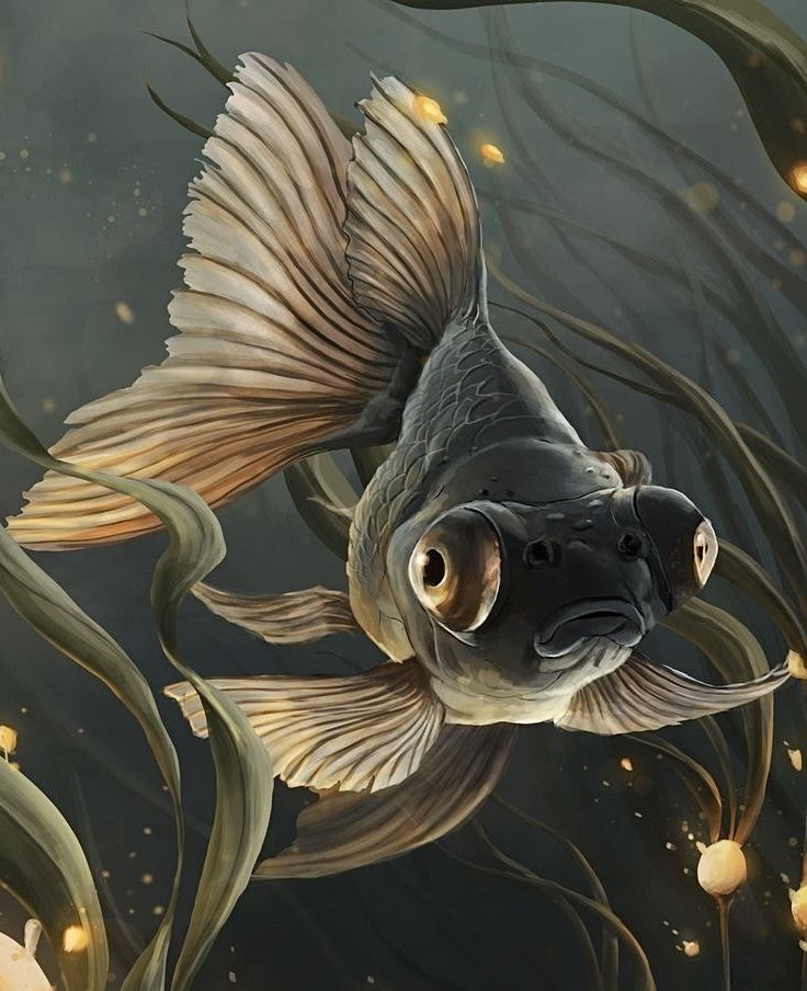 Телескопик - рыбы, аквариум - оригинал