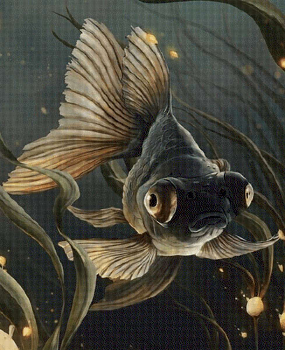 Телескопик - рыбы, аквариум - предпросмотр