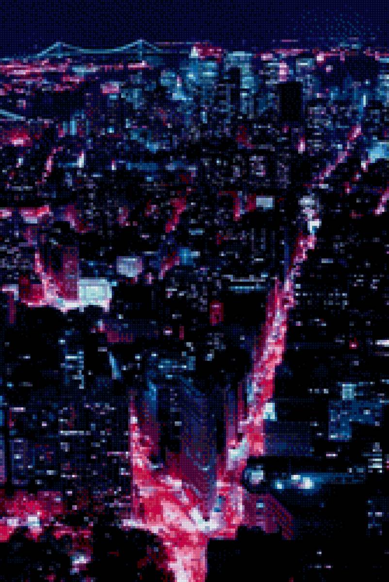 Ночной город - пейзаж, город - предпросмотр