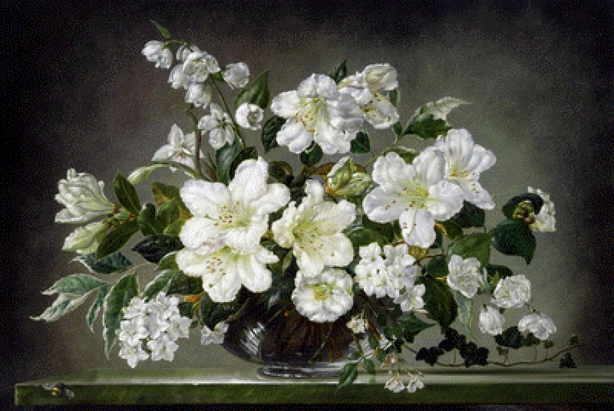 Художник Сесил Кеннеди - натюрморт, букет, цветы - предпросмотр