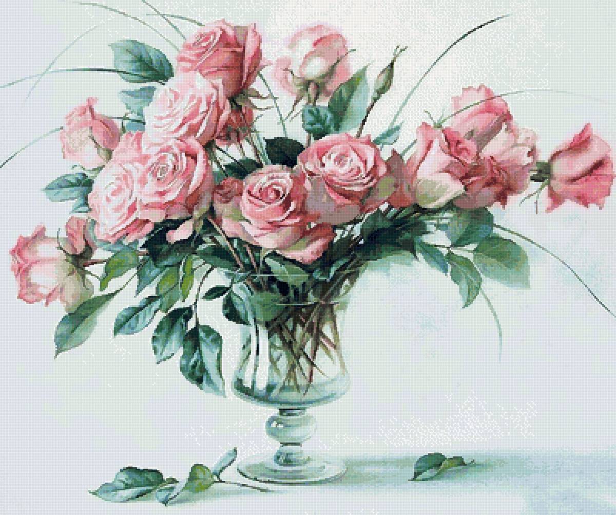 Елена Базанова. Букет - розы, елена базанова - предпросмотр