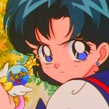 Схема вышивки «Сейлор Меркурий-Ами»