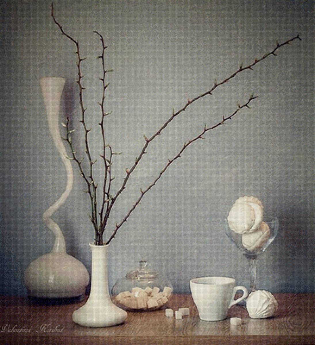 Натюрморт - натюрморт, зефир, сахар - предпросмотр