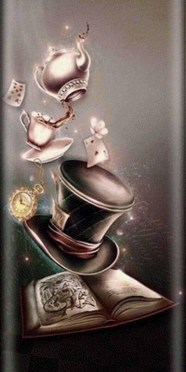 №2532344 - чашка, шляпа, чайник, часы - предпросмотр