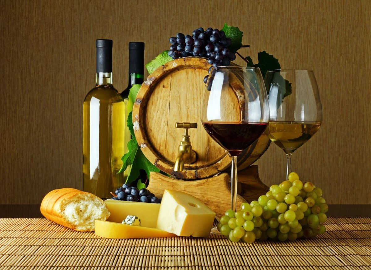 вино и виноград - натюрморт - оригинал