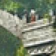 Предпросмотр схемы вышивки «Домик и мельница в лесу» (№2532533)
