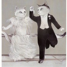 Схема вышивки «Джинджер и Фред по-кошачьи»