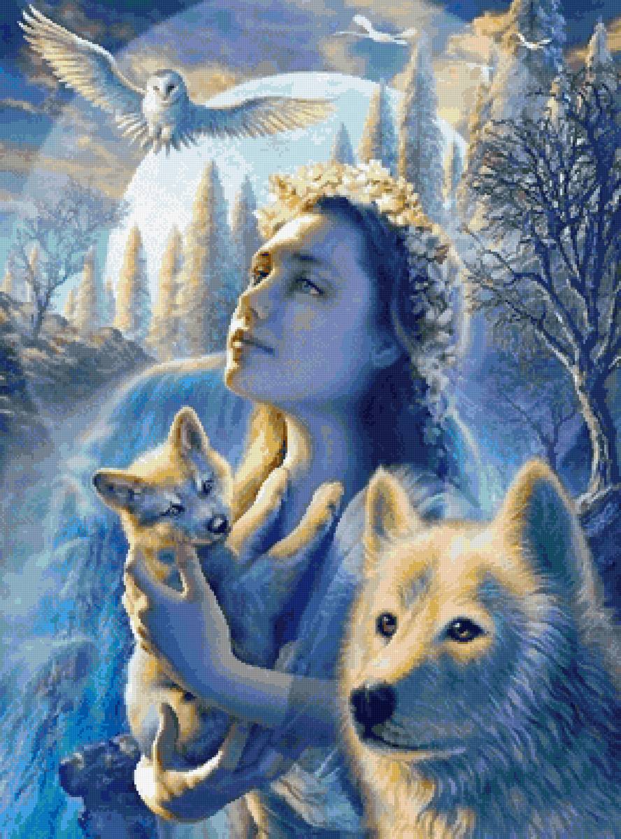 lobos blancos - paisaje - предпросмотр