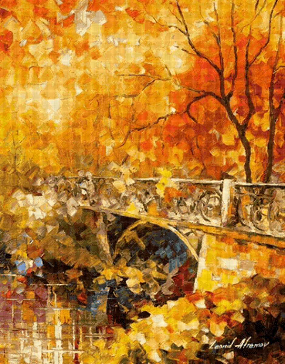 Осенний мост - пейзаж, афремов, природа - предпросмотр