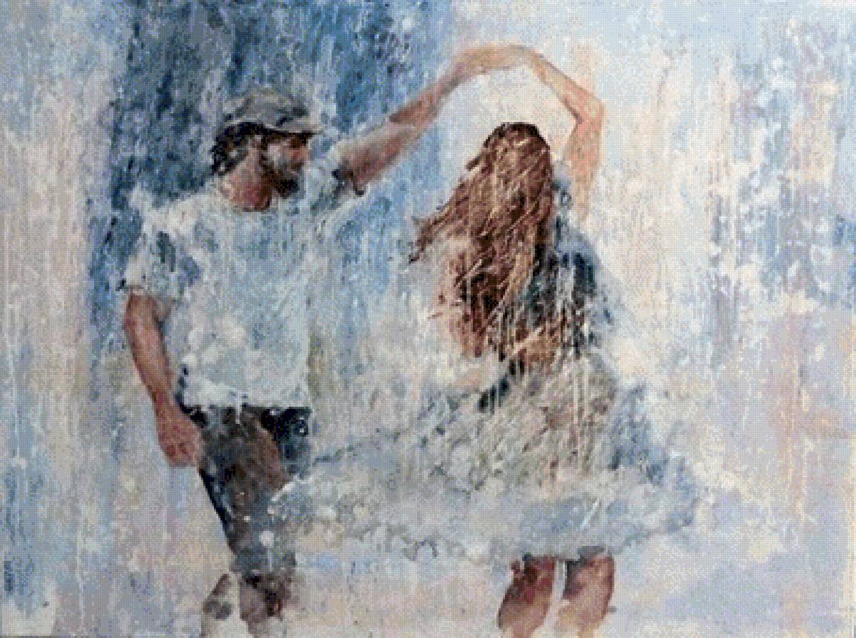 Песня дождь и двое в путь. Живопись любовь. Танцевать под дождем. Картина двое. Счастье живопись.