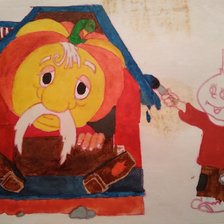 Схема вышивки «чиполлино(сама в детстве нарисовала)»