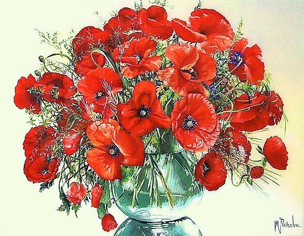 Букет. Худ. Татьяна Чачева - татьяна чачева, букет - оригинал