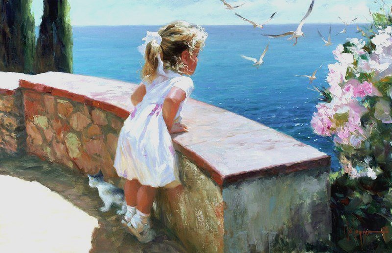 Девочка - дети, море - оригинал