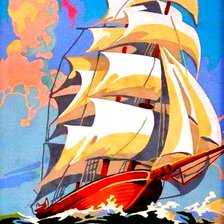 Схема вышивки «парусник»