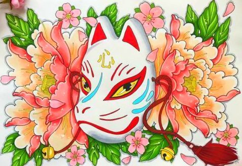 китцуне - китцуне, маска - оригинал