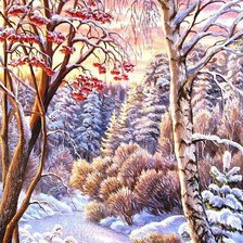 Схема вышивки «Зима»