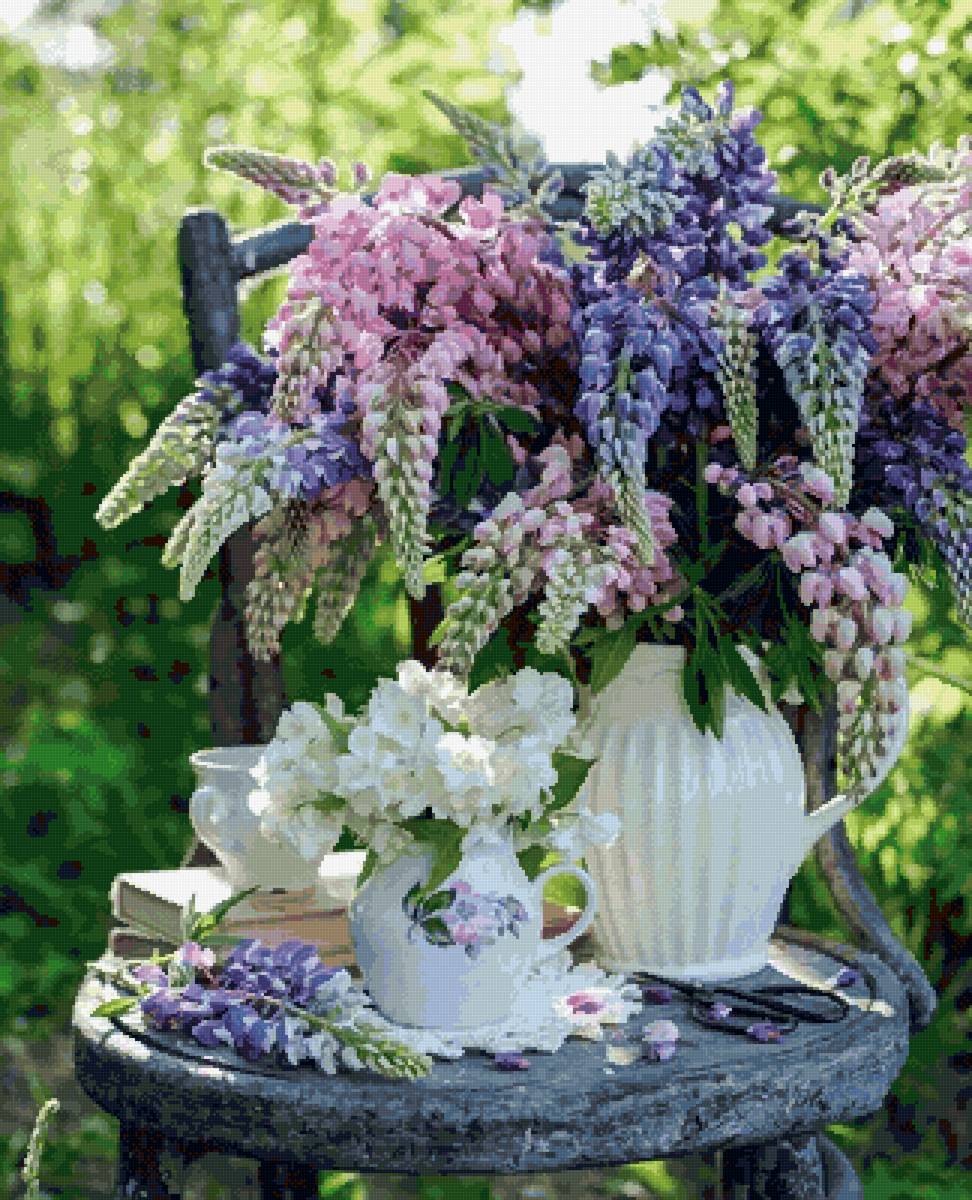 Летний натюрморт - цветы - предпросмотр