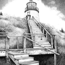 Схема вышивки «Маяк»