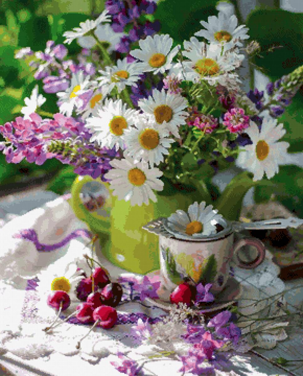 Ромашковый чай - натюрморт - предпросмотр