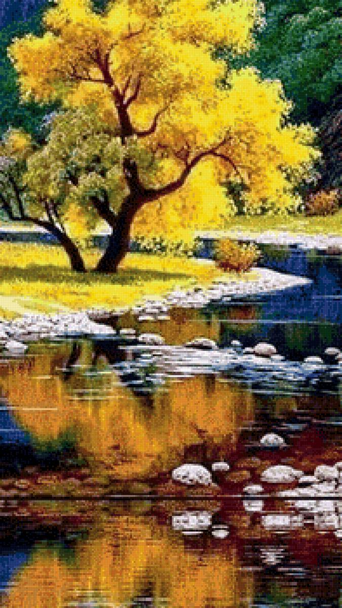 Осень - природа, озеро, дерево, лес, осень - предпросмотр