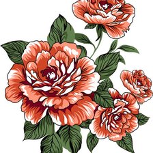 Схема вышивки «розы»