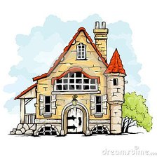 Схема вышивки «домик»