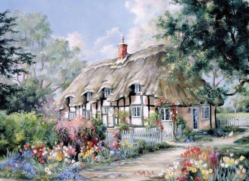 Домик - природа, домик, марти белл - оригинал