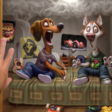 Схема вышивки «Застукали»